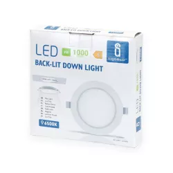 Downlight podtynkowy LED E6 9W okrągły 6500K zimny - 8433325210083