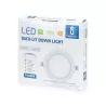 Downlight podtynkowy LED E6 9W okrągły 6500K zimny - 8433325210083