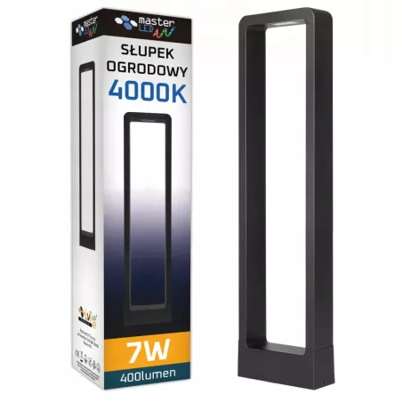 Lampa LED Ogrodowa stojąca słupek 60cm zewnętrzna 4000K LED czarna-5904703015741