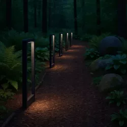 Lampa LED Ogrodowa stojąca słupek 60cm zewnętrzna 4000K LED czarna-5904703015741