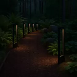 Lampa LED Ogrodowa stojąca słupek 60cm zewnętrzna 4000K LED czarna-5904703015741