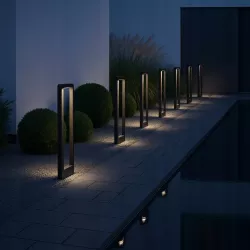 Lampa LED Ogrodowa stojąca słupek 60cm zewnętrzna 4000K LED czarna-5904703015741