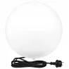 Lampa LED WBIJANA KULA Ogrodowa 35CM Biała NAZIEMNA E27-5908263383760