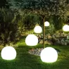 Lampa LED WBIJANA KULA Ogrodowa 35CM Biała NAZIEMNA E27-5908263383760