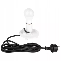 Lampa LED WBIJANA KULA Ogrodowa 35CM Biała NAZIEMNA E27-5908263383760
