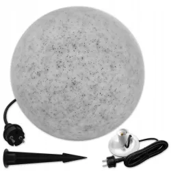 Lampa ogrodowa LED kula E27 35cm kamienna-5908263383746