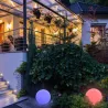 Lampa ogrodowa Kula solarna RGB LED 30cm wbijana naziemna biała mleczna-5908263383777