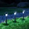 Lampka solarna wbijana do trawników skośny wzór wysokość 28cm - 8433325224172