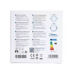 Downlight podtynkowy LED E6 20W okrągły 3000K ciepły - 8433325210120