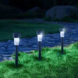 Solarna lampa ogrodowa latarenka LED do ogrodu 29 cm lampa wbijana - 8433325224189