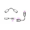 Łącznik zasilający Luxo 48V kabel biały-5904703005063