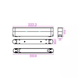 Podstawka Luxo 48V do Linea 12W czarna.-5904703005094