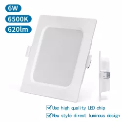 Downlight kwadratowy podtynkowy LED E6 6W 6500K zimny - 8433325210175