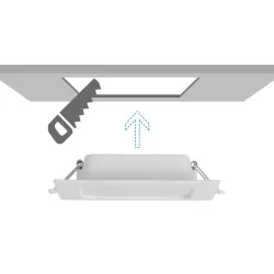 Downlight kwadratowy podtynkowy LED E6 6W 6500K zimny - 8433325210175