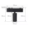 OPRAWA SZYNOWA MAGNETYCZNA LED LUXO SPOT 5W BIAŁY NEUTRALNY CZARNA-5904703004509