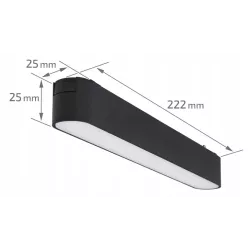 LAMPA SZYNOWA MAGNETYCZNA LED LUXO LINEA 12W 4000K CZARNA-5904703004622