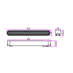 Lampa LED Luxo 48V 12W 4000K Linea UGR19 czarn.-5904703004684