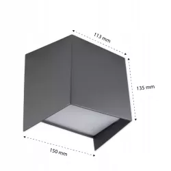 Kinkiet zewnętrzny lampa ogrodowa zewnętrzna elewacyjna ścienna LED-5903002037805