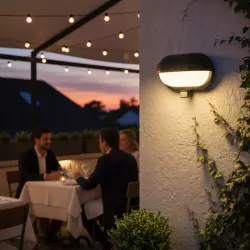 Kinkiet zewnętrzny lampa ogrodowa CZUJNIK RUCHU elewacyjna ścienna E27 LED-5908263380431
