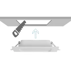 Downlight kwadratowy podtynkowy LED E6 9W Światło naturalne - 8433325210199