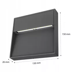 Kinkiet zewnętrzny lampa ogrodowa zewnętrzna elewacyjna ścienna SCHODY LED-5908263388642