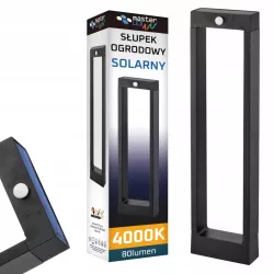 Lampa ogrodowa SOLARNA słupek stojąca 60cm CZUJNIK RUCHU zewnętrzna-5903002038574