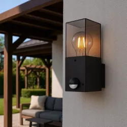 Kinkiet zewnętrzny CZUJNIK RUCHU lampa ogrodowa zewnętrzna ścienna E27 LED-5904703019657