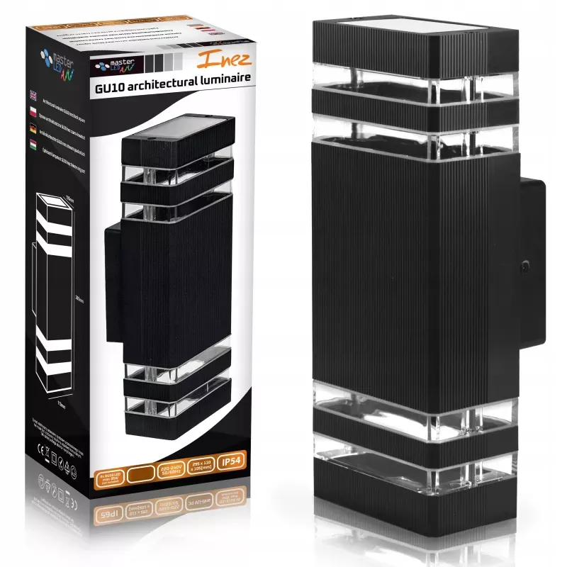 Kinkiet zewnętrzny lampa ogrodowa zewnętrzna elewacyjna ścienna 2xGU10 LED-5908263383883