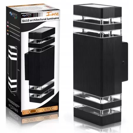 Kinkiet zewnętrzny lampa ogrodowa zewnętrzna elewacyjna ścienna 2xGU10 LED-5908263383883