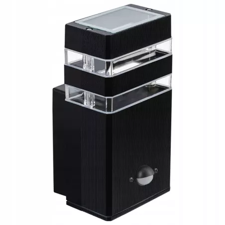 Kinkiet Lampa ogrodowa Inez 1x GU10 LED IP65 czarna czujnik ruchu PIR-5908263386860