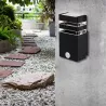 Kinkiet Lampa ogrodowa Inez 1x GU10 LED IP65 czarna czujnik ruchu PIR-5908263386860
