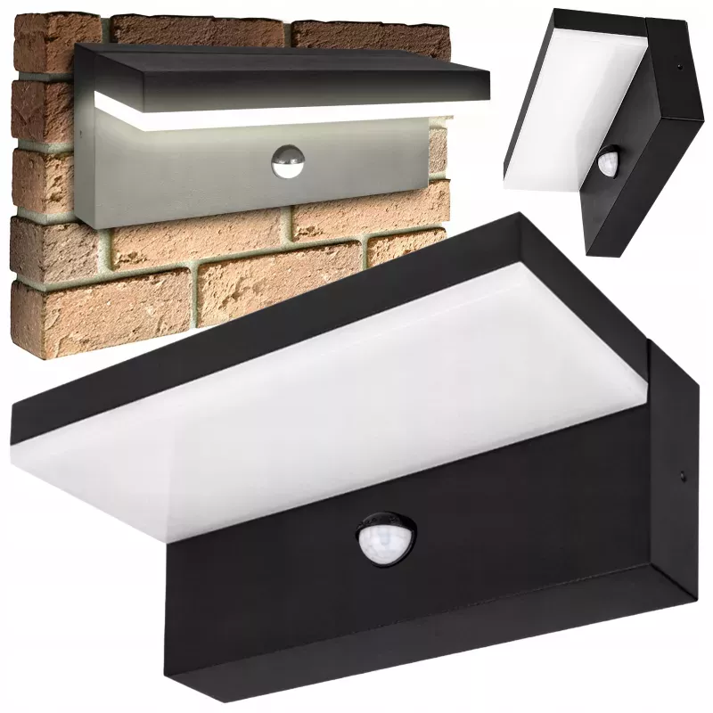 Kinkiet zewnętrzny lampa ogrodowa CZUJNIK RUCHU zewnętrzna ścienna LED 9W-5904703019633