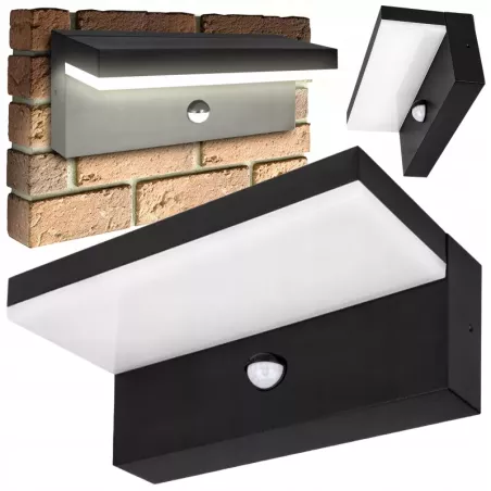 Kinkiet zewnętrzny lampa ogrodowa CZUJNIK RUCHU zewnętrzna ścienna LED 9W-5904703019633