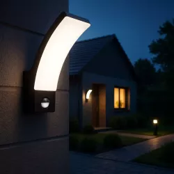 Kinkiet zewnętrzny LED 12W lampa CZUJNIK RUCHU ogrodowa elewacyjna ścienna-5904703019732