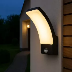Kinkiet zewnętrzny LED 12W lampa CZUJNIK RUCHU ogrodowa elewacyjna ścienna-5904703019732