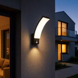 Kinkiet zewnętrzny LED 12W lampa CZUJNIK RUCHU ogrodowa elewacyjna ścienna-5904703019732