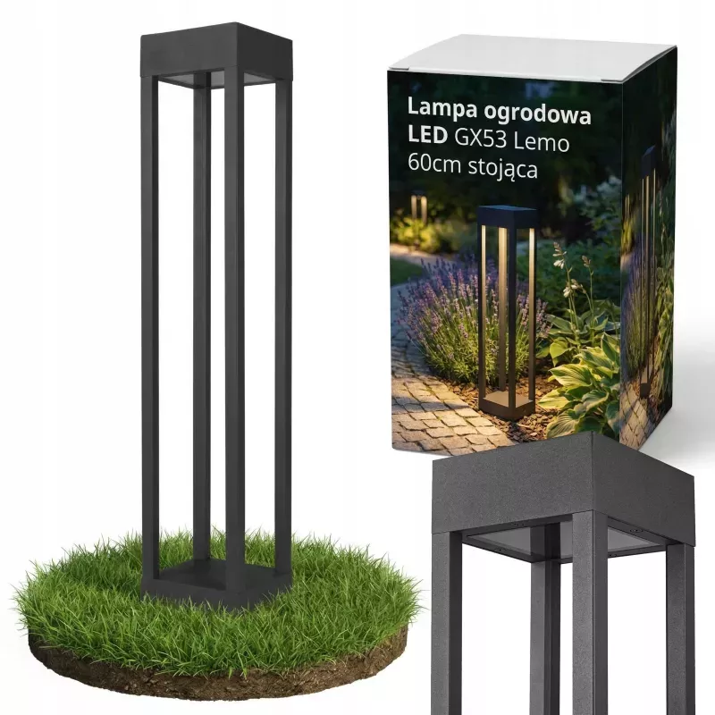 Lampa LED Ogrodowa 60cm zewnętrzna słupek stojąca GX53 LED-5904703009900