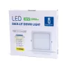 Downlight kwadratowy podtynkowy LED E6 20W 3000K ciepły - 8433325210243