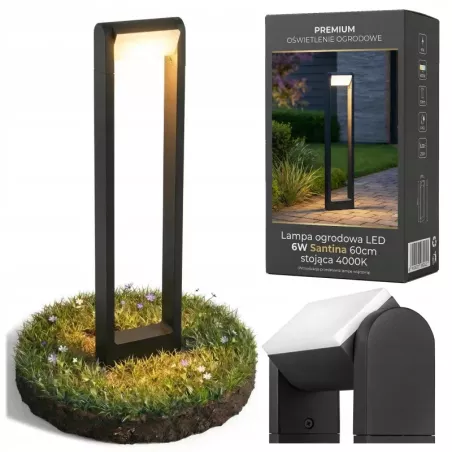 Lampa LED Ogrodowa 60cm zewnętrzna słupek stojąca LED regulacja 4000K-5904703009962