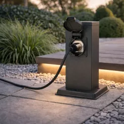 ELEKTRYCZNY SŁUPEK Lampa stojąca ogrodowa Gniazdo HERMETYCZNE-5904703027485