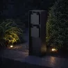 Lampa ogrodowa stojąca słupek LED gniazdo 2x 230V XUDO czarny IP44-5904703009658