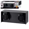 Gniazdo elewacyjne słupek LED 2x 230V XUDO czarny IP44-5904703010029