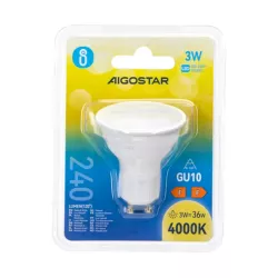 Żarówka LED halogen GU10 reflektor 3W 4000K średnio skupiony 100° - 8433325377687