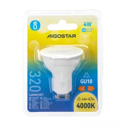 Żarówka LED halogen GU10 reflektor 4W 4000K średnio skupiony 100° - 8433325377700