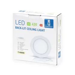 Plafon LED natynkowy okrągły 6W 4000K neutralna, śr. 12,3 cm - 8433325210281