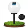 Lampa solarna ogrodowa Kula LED 25cm wbijana naziemna biała mleczna-5904703018933