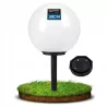 Lampa solarna ogrodowa Kula LED 30cm wbijana naziemna biała mleczna-5904703018926