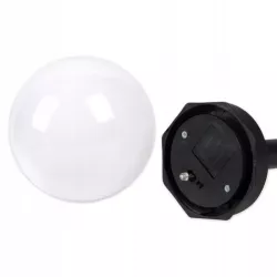 Lampa solarna ogrodowa Kula LED 30cm wbijana naziemna biała mleczna-5904703018926