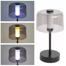 Lampa stołowa przenośna Kampi 3 barwy światła 3CCT akumulator USB czarna-5904703029144