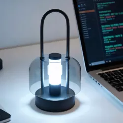 Lampa stołowa lampion latarenka przenośna LED Kampi 2w1 3CCT na USB czarna-5904703029151